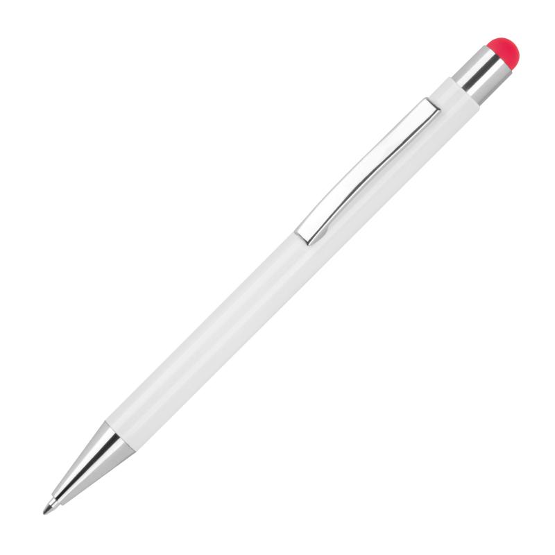 10 Touchpen Kugelschreiber / aus Metall / Stylusfarbe: rot