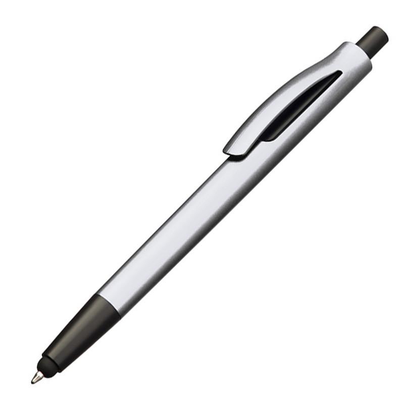 10 Touchpen Kugelschreiber mit Namensgravur - Farbe: silber