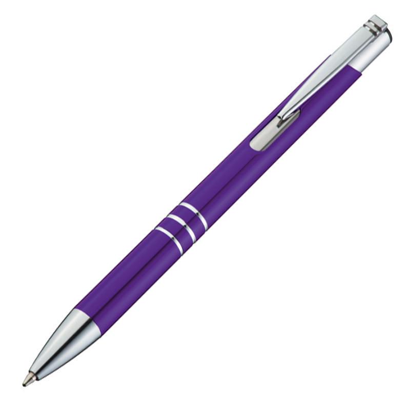 100 Kugelschreiber aus Metall / Farbe: lila