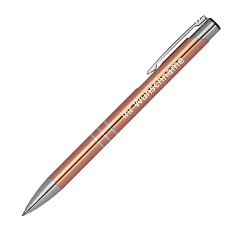 100 Kugelschreiber aus Metall / mit Gravur / 20 verschiedene Farben