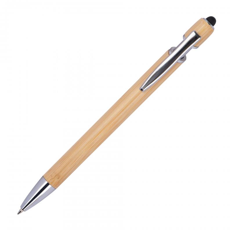 10x Holz-Touchpen-Kugelschreiber mit Gravur / aus Bambus
