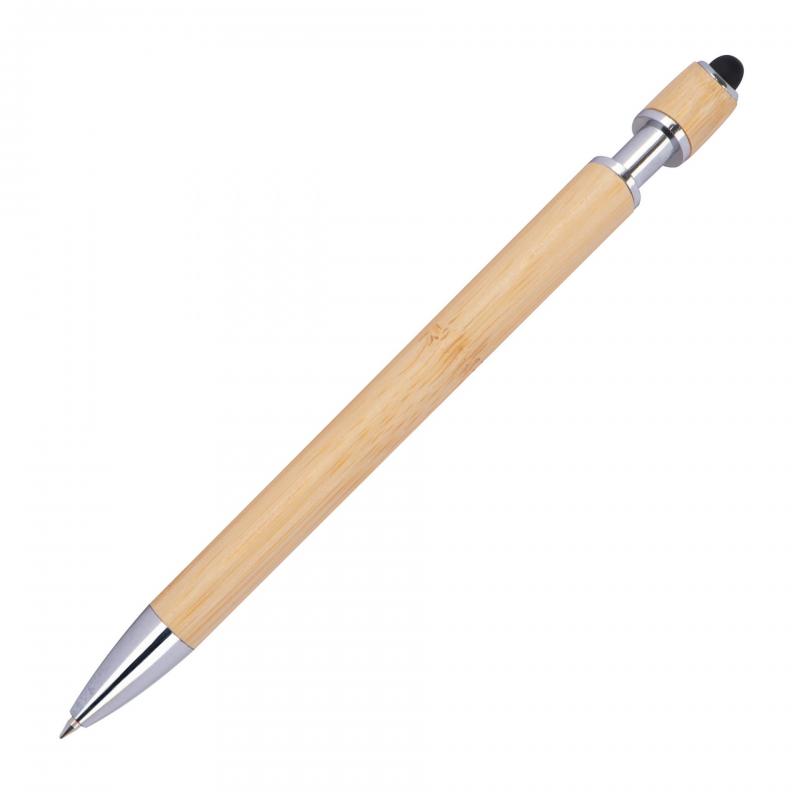 10x Holz-Touchpen-Kugelschreiber mit Gravur / aus Bambus