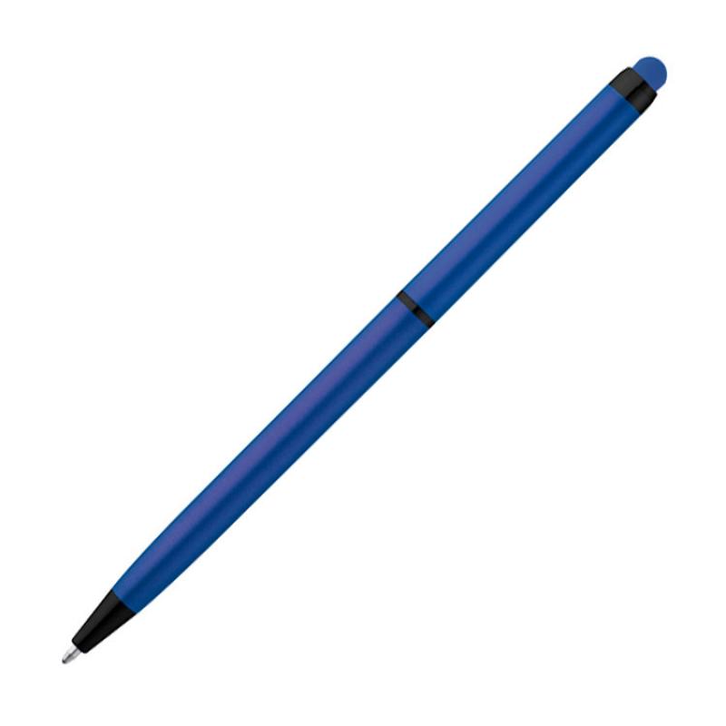 10x Kugelschreiber mit Gravur / aus Metall / mit Touchfunktion / Farbe: blau