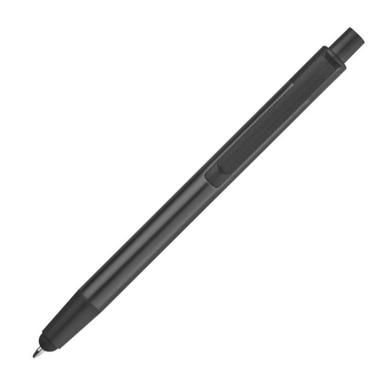 10x Kugelschreiber mit Gravur / aus Metall mit Touchfunktion / Farbe: anthrazit