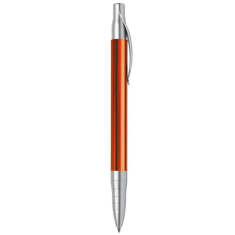 10x Kugelschreiber mit Namensgravur - aus Metall - Farbe: orange