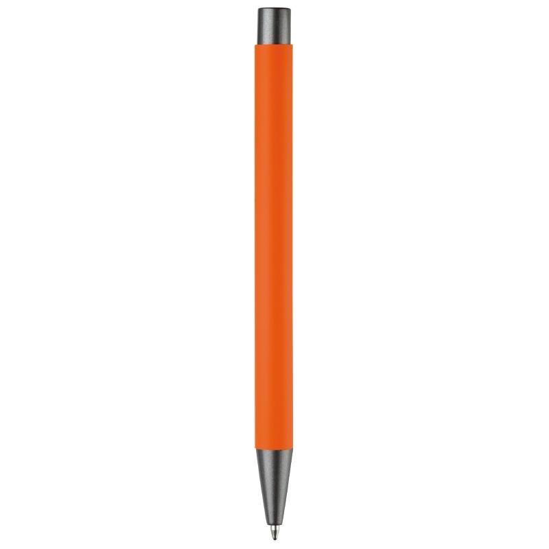 10x Kugelschreiber mit Namensgravur - aus Metall mit Soft-Touch - Farbe: orange