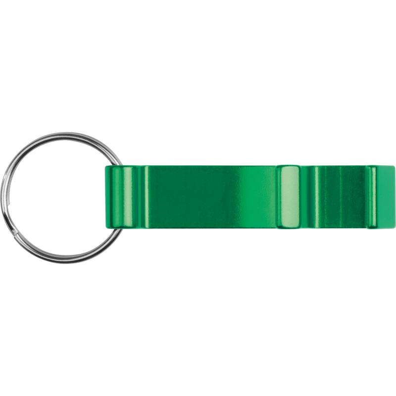 10x Schlüsselanhänger mit Namensgravur - mit Flaschenöffner - Farbe: grün