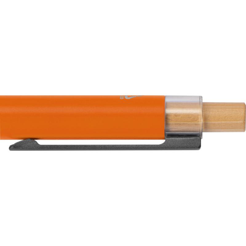 5 Kugelschreiber aus recyceltem Aluminium mit Gravur / Farbe: orange