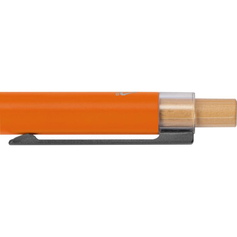 5 Kugelschreiber aus recyceltem Aluminium mit Namensgravur - Farbe: orange