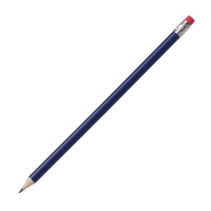 50 Bleistifte mit Radierer - HB - Farbe: lackiert rot - mit Namensgravur