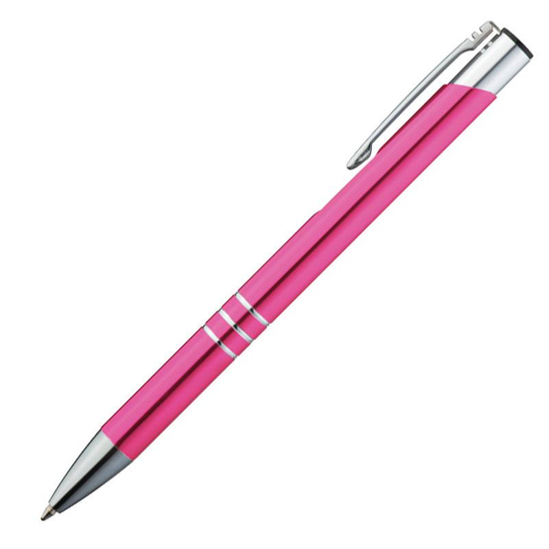 50 Kugelschreiber aus Metall / Farbe: pink