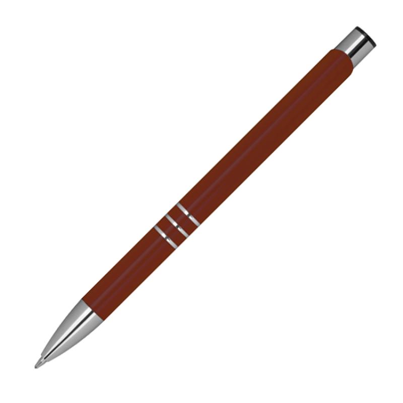 50 Kugelschreiber aus Metall mit Gravur / Farbe: bordeaux