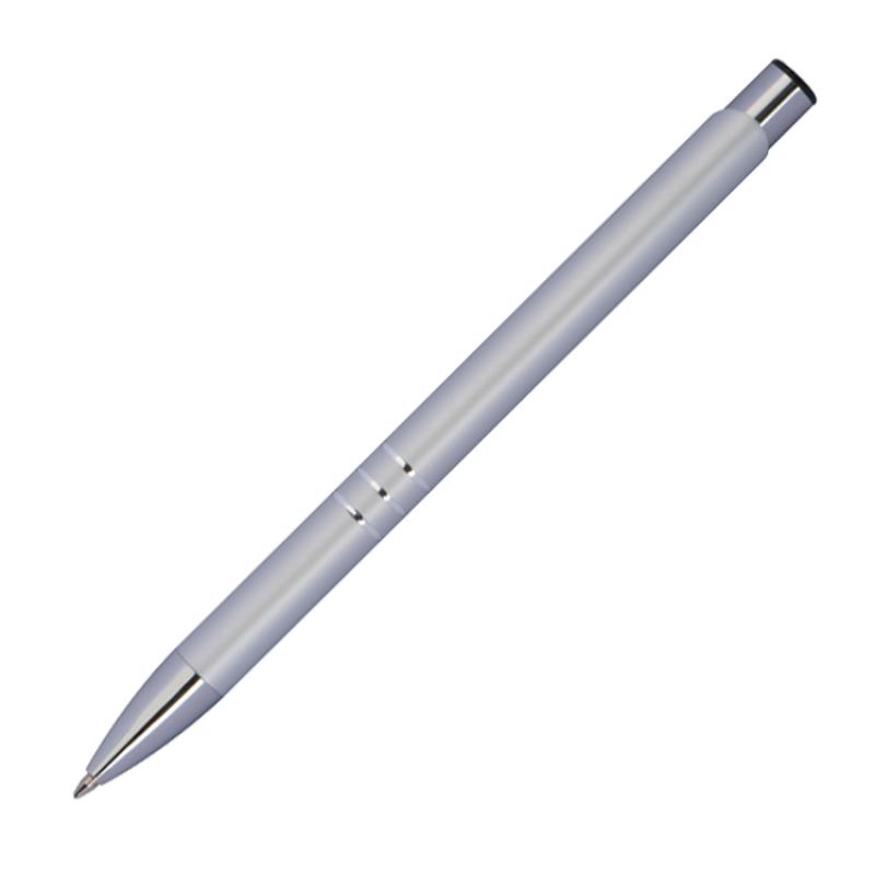 50 Kugelschreiber aus Metall mit Gravur / Farbe: silber