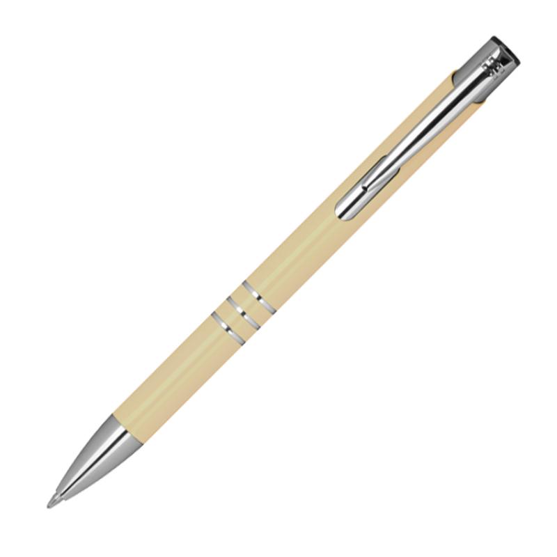 50 Kugelschreiber aus Metall mit Namensgravur - Farbe: elfenbein