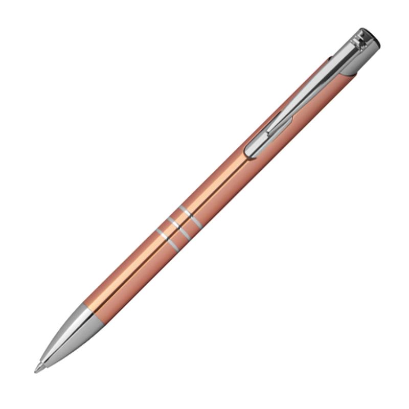 50 Kugelschreiber aus Metall mit Namensgravur - Farbe: roségold