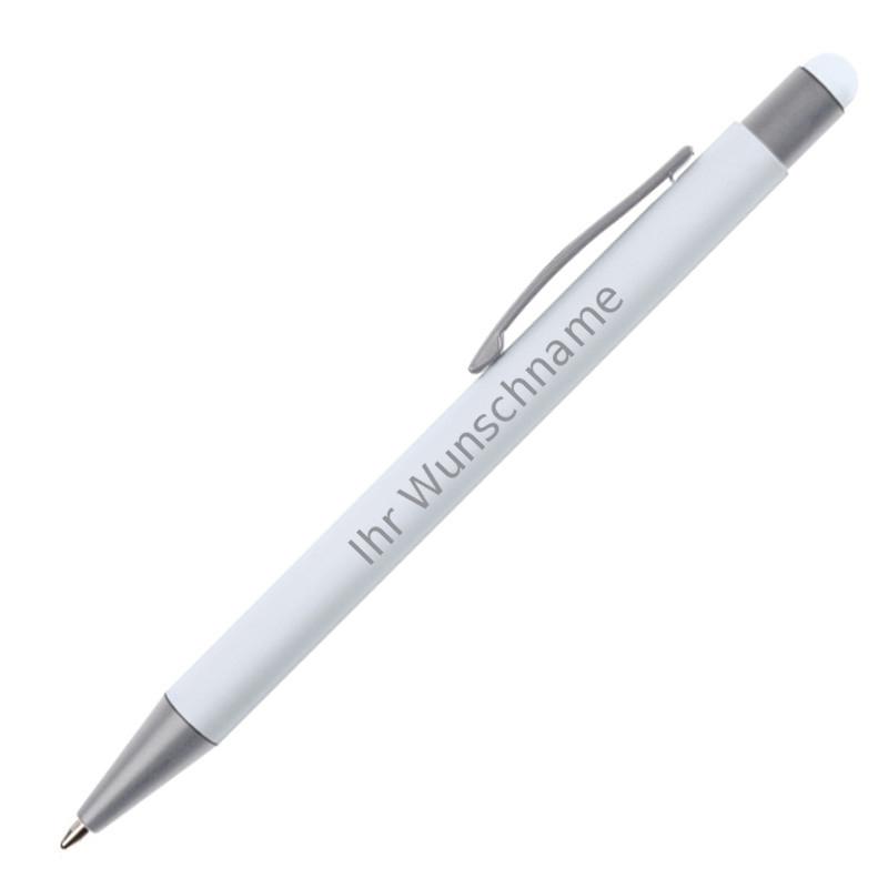 9 Touchpen Kugelschreiber mit Gravur / aus Metall / 9 verschieden Farben