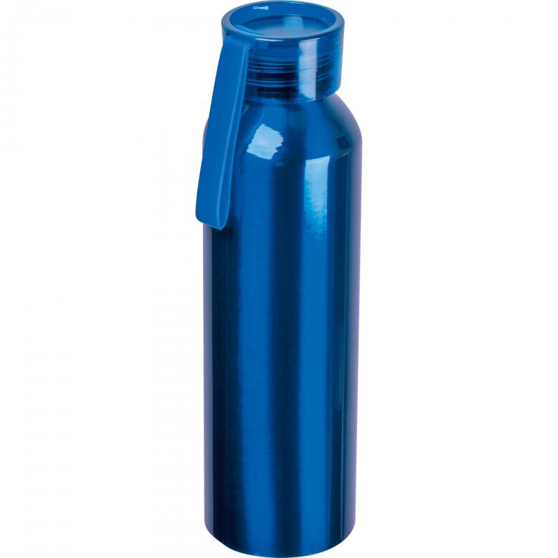 Aluminium Trinkflasche mit Gravur / mit Trageschlaufe / 600ml / Farbe: blau