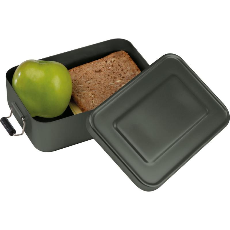 Brotzeitdose aus Aluminium mit Gravur / Lunchbox / Brotdose / Farbe: anthrazit