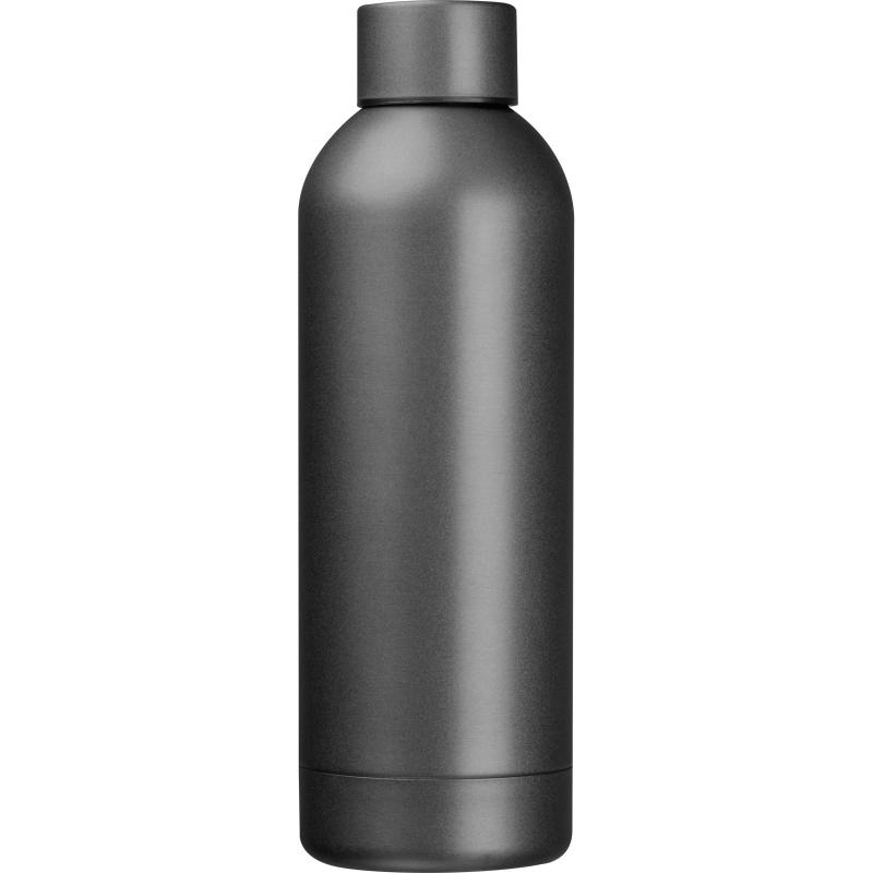 Doppelwandige Trinkflasche aus Edelstahl mit Gravur / 500 ml / Farbe: anthrazit