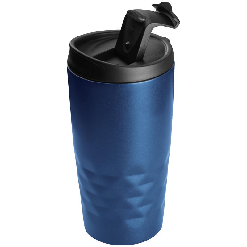 Doppelwandiger Trinkbecher mit Gravur / aus Edelstahl / 0,3l / Farbe: blau