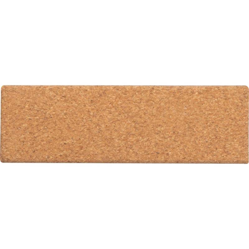 Dreh-Kugelschreiber aus Metall und Kork mit Gravur