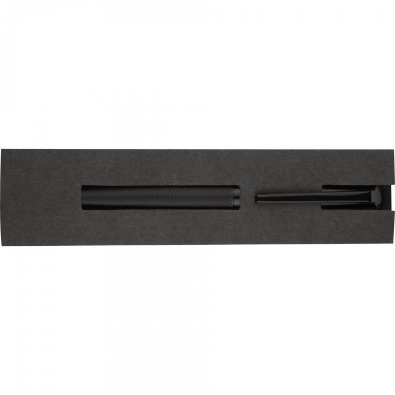 Drehkugelschreiber "CrisMa" aus Edelstahl mit Gravur / Farbe: schwarz
