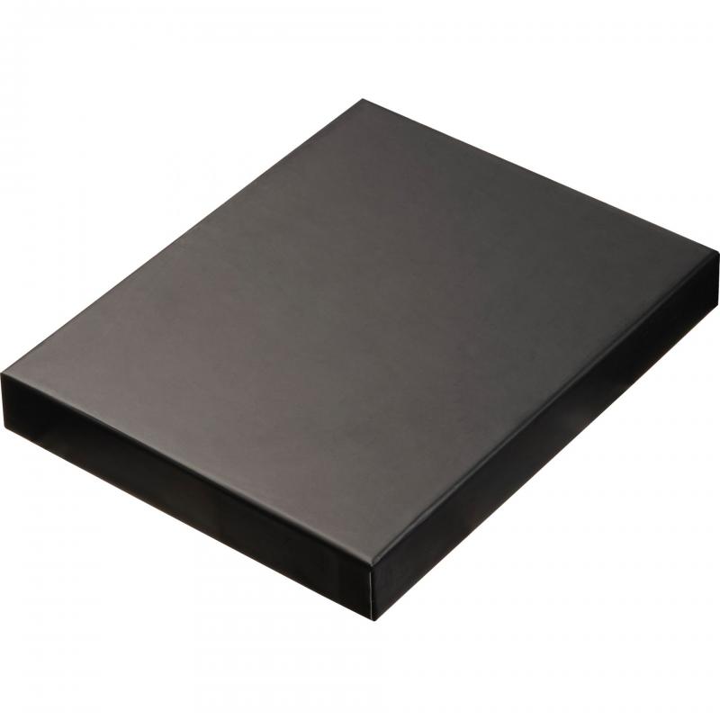 Edles Set mit Notizbuch + Kugelschreiber mit Gravur / Geschenkkarton / anthrazit