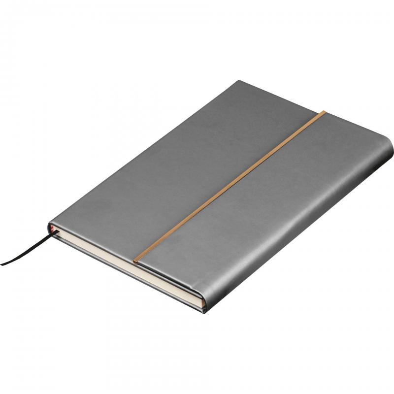 Edles Set mit Notizbuch + Kugelschreiber mit Gravur / Geschenkkarton / anthrazit