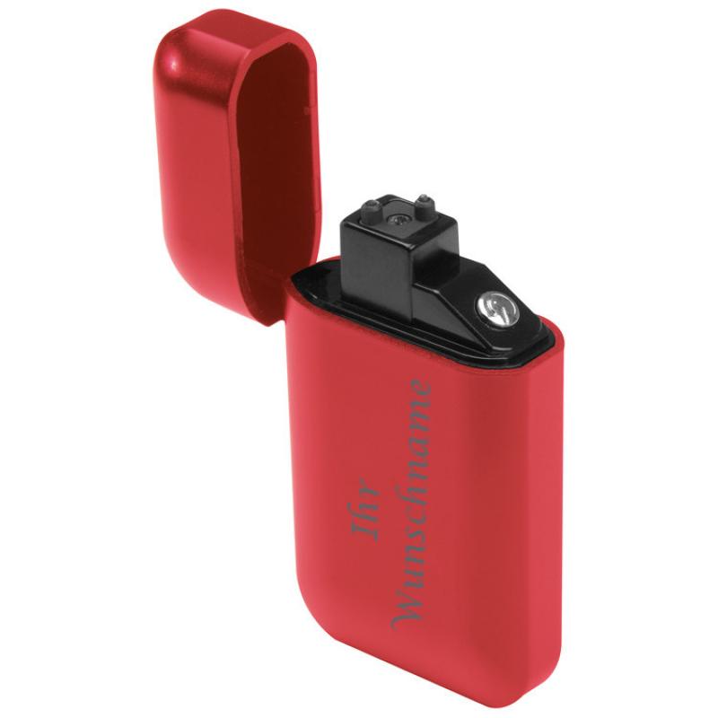 Elektronisches Feuerzeug mit Gravur / USB Feuerzeug / Farbe: rot