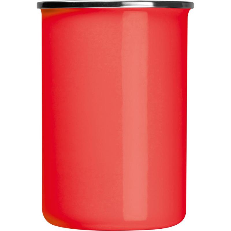 Emaille Tasse mit Namensgravur - Füllvermögen: 550ml - Farbe: rot