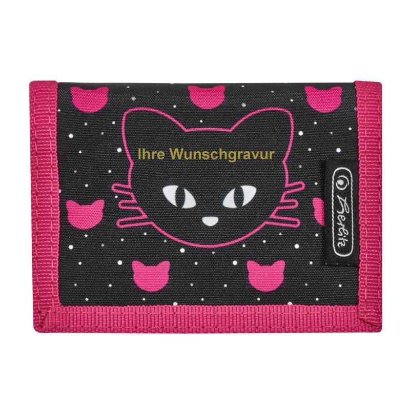 Herlitz Kinder Geldbörse mit Gravur / Geldbeutel / Portemonnaie / "Katze"
