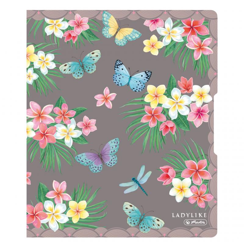 Herlitz Ringbuch mit Gravur / DIN A4 / 16mm / PP / "LadyLike Butterflies"