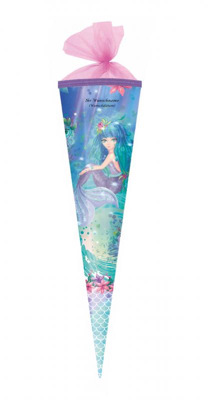 Herlitz Schultüte mit Gravur / Zuckertüte / 85cm / eckig / "Meerjungfrau"