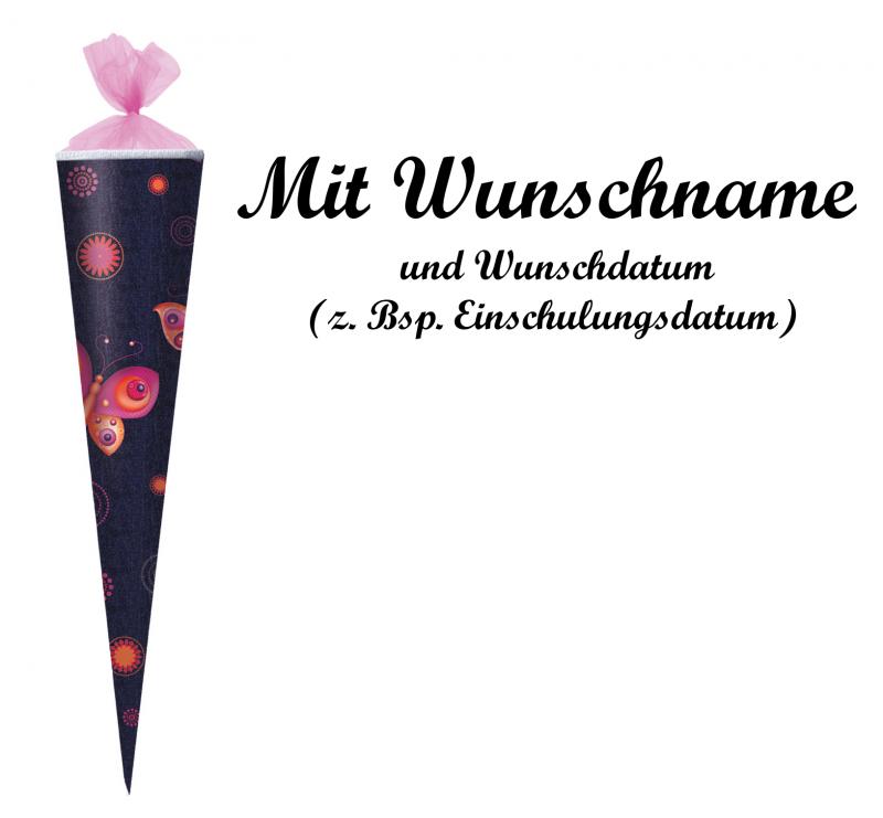 Herlitz Schultüte mit Namensgravur - Zuckertüte - 70cm - "Schmetterlinge"