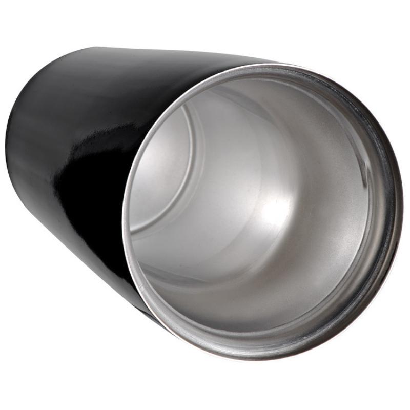 hochwertige Edelstahl Trinkbecher mit Namensgravur - 400ml - Farbe: schwarz