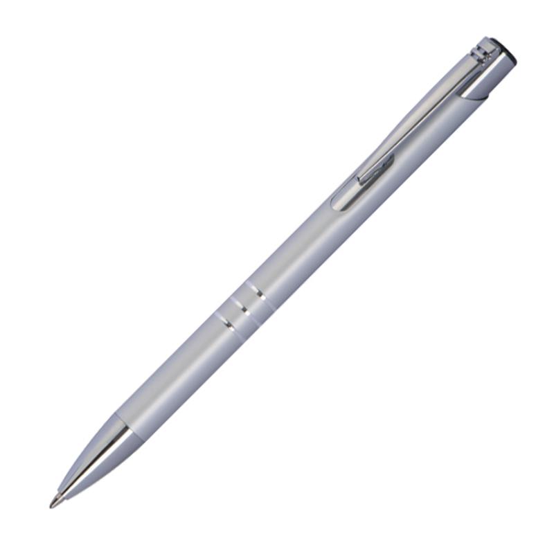 Kugelschreiber aus Metall mit Gravur / Farbe: silber