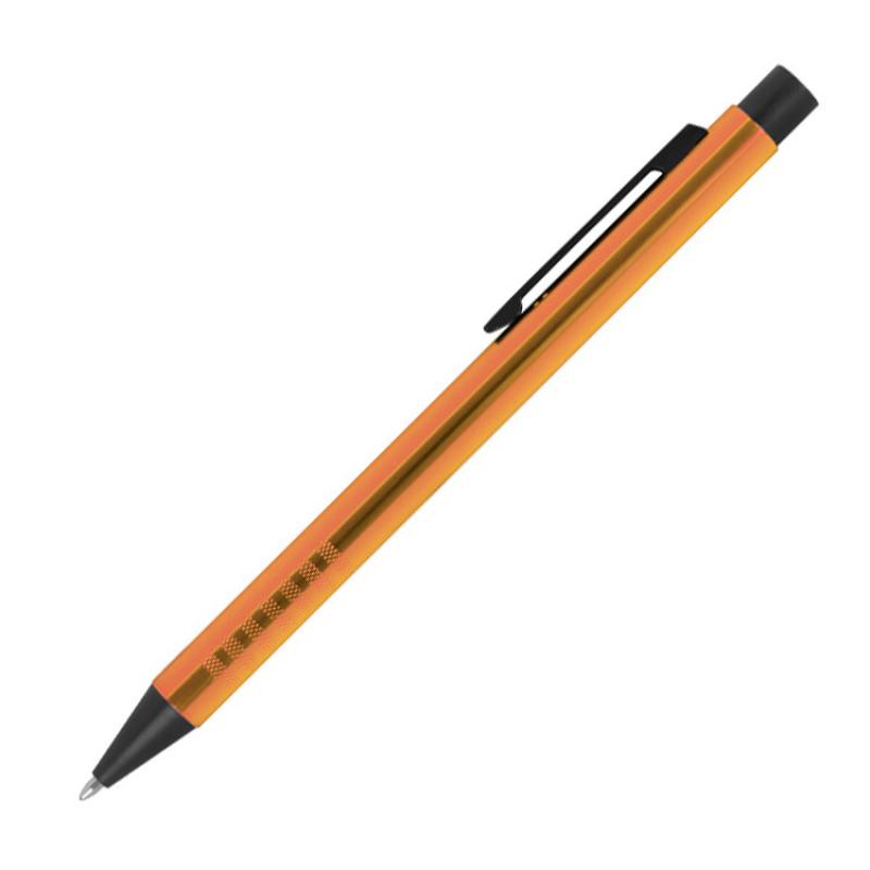 Kugelschreiber aus Metall mit Namensgravur - Farbe: orange