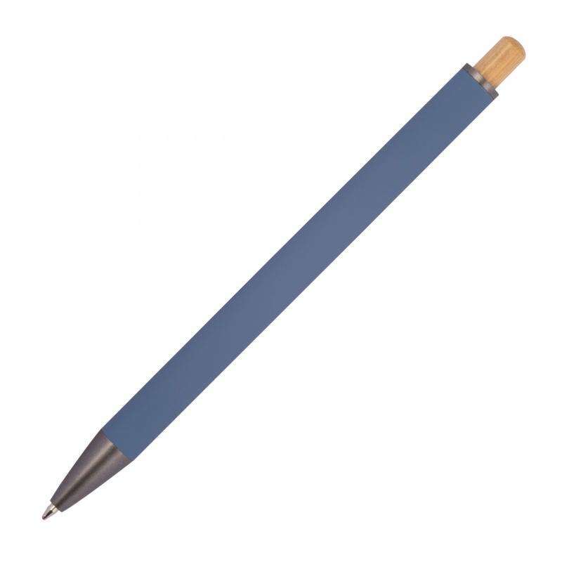 Kugelschreiber mit Gravur / mit wechselndem Bambusfenster / Farbe: blau