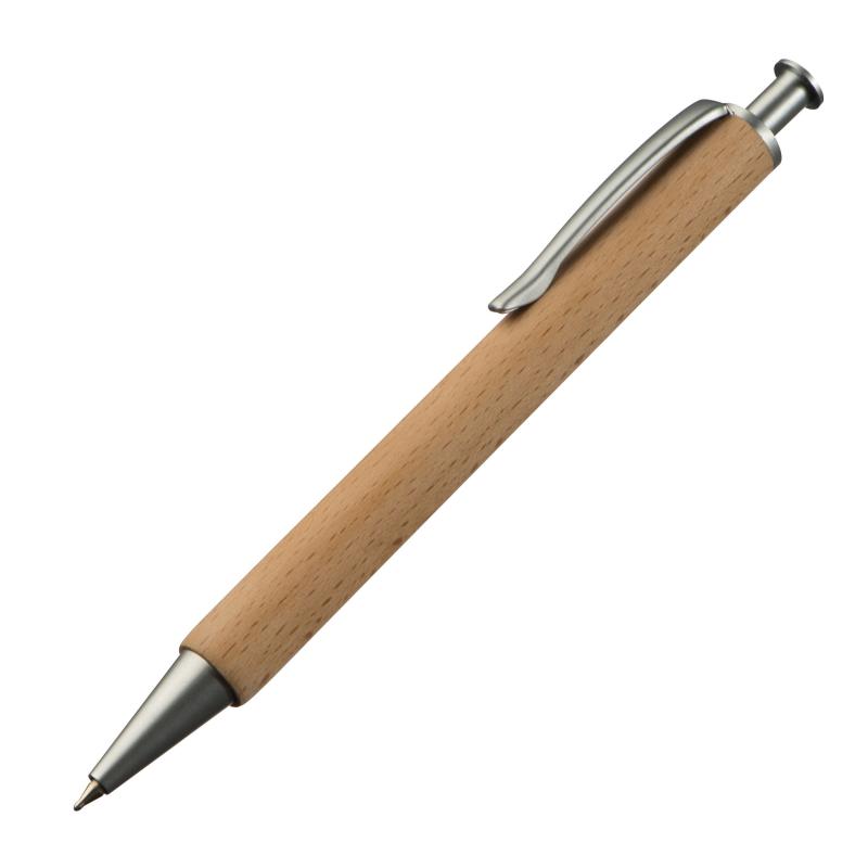 Kugelschreiber mit Namensgravur - aus Buchenholz - in einem Etui