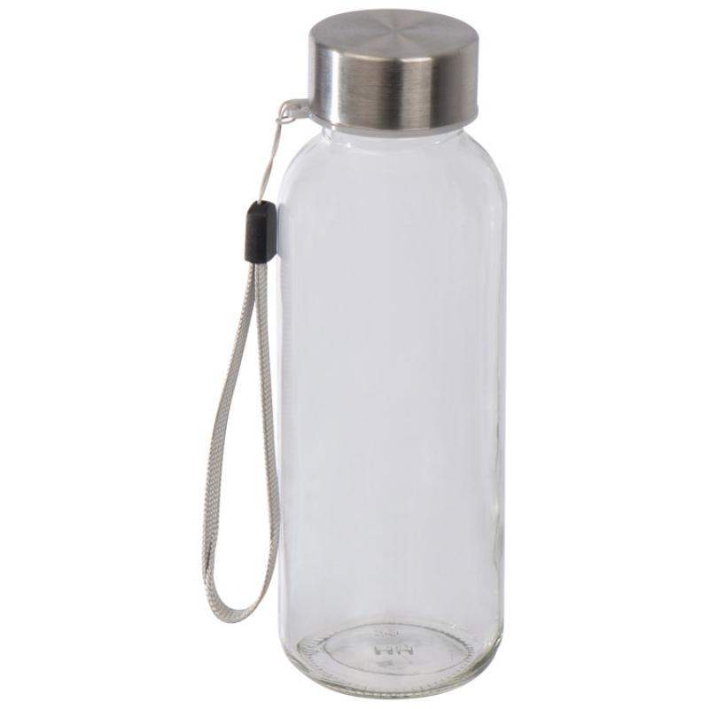 Kunststoff Trinkflasche mit Namensgravur - mit Neoprenüberzug 300ml -transparent