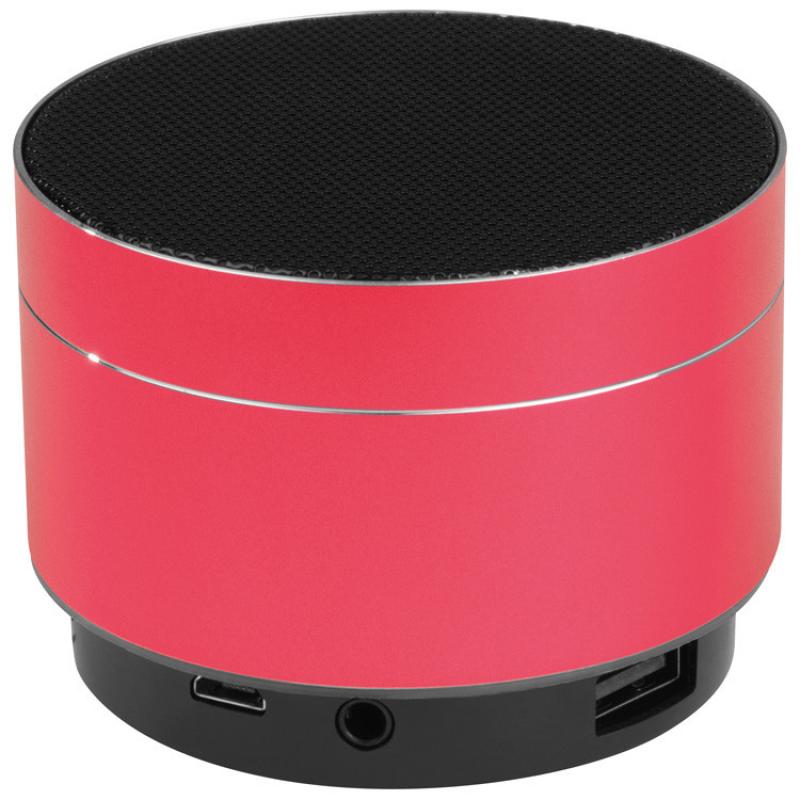 Mini Bluetooth Lautsprecher mit Namensgravur - aus Aluminium - Farbe: rot