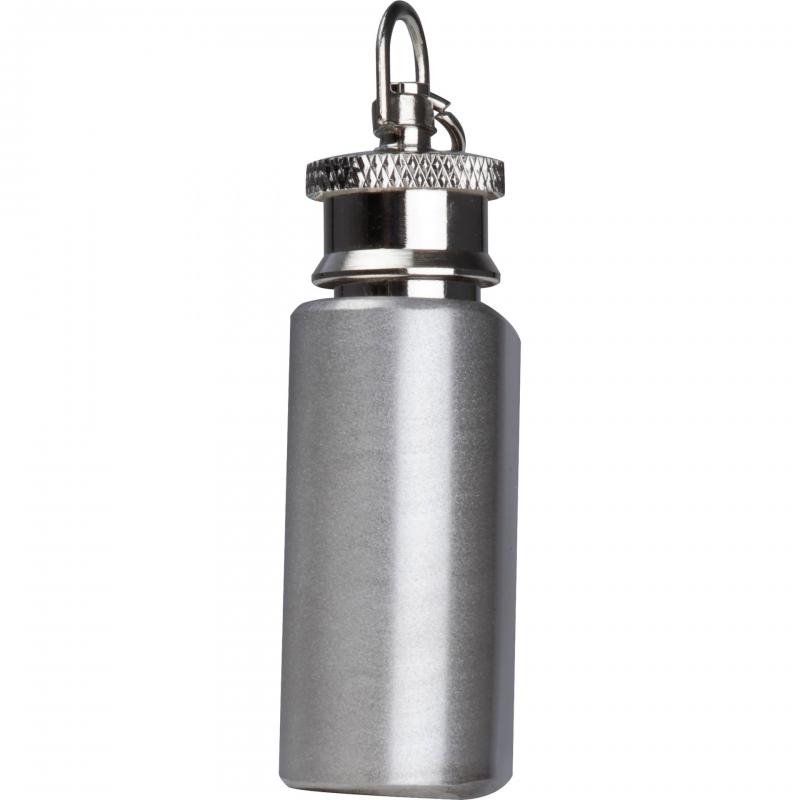 Mini Flachmann mit Schlüsselanhänger mit Gravur / aus Edelstahl / 30 ml
