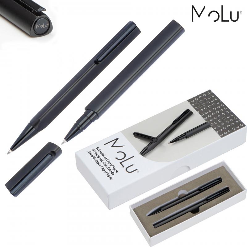 MoLu Schreibset Cap d'Agde mit Gravur / mit aus Kugelschreiber und Rollerball