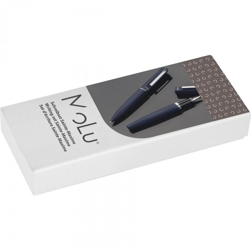 MoLu Schreibset Sainte-Maxime mit Gravur / mit Kugelschreiber und Rollerball