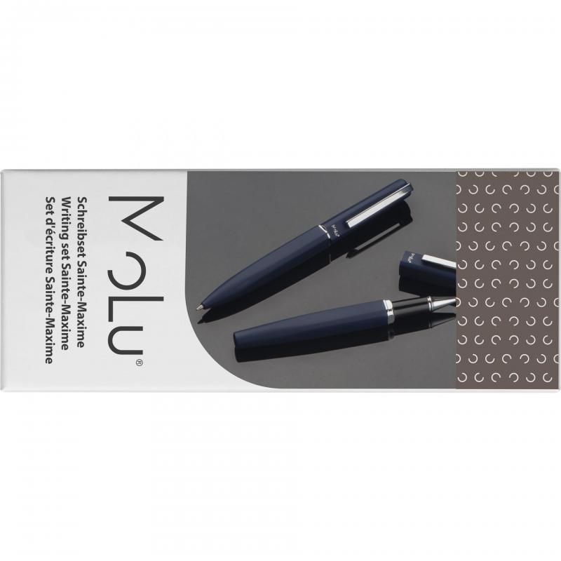 MoLu Schreibset Sainte-Maxime mit Gravur / mit Kugelschreiber und Rollerball