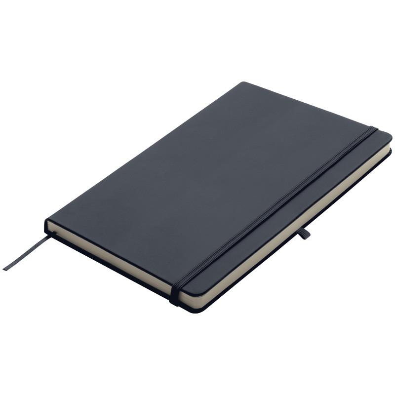 Notizbuch mit Gravur / DIN A5 / 160 S. / blanko / PU Hardcover / Farbe: schwarz