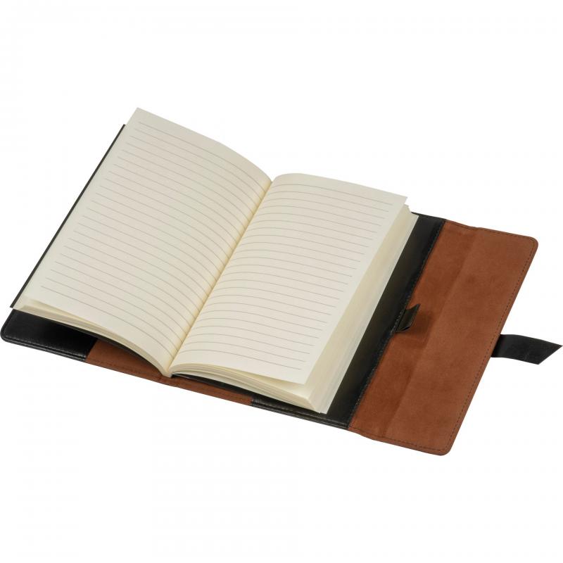 Notizbuch mit Gravur / DIN A5 / mit 160 linierten Seiten / Farbe: schwarz