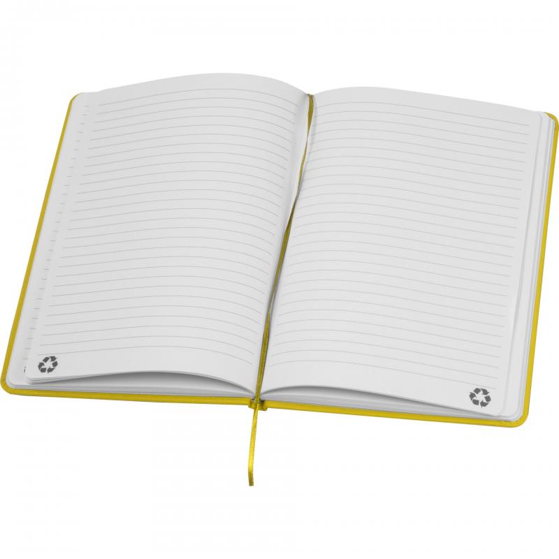 Notizbuch mit Gravur / DIN A5 / Umschlag aus PU / 160 Seiten / Farbe: gelb