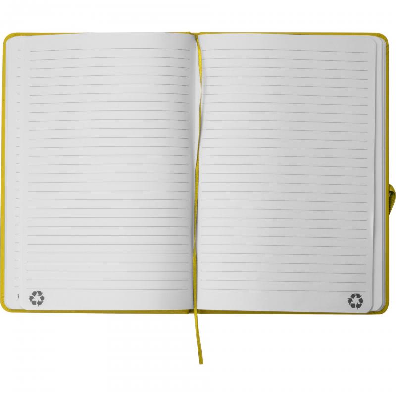 Notizbuch mit Gravur / DIN A5 / Umschlag aus PU / 160 Seiten / Farbe: gelb