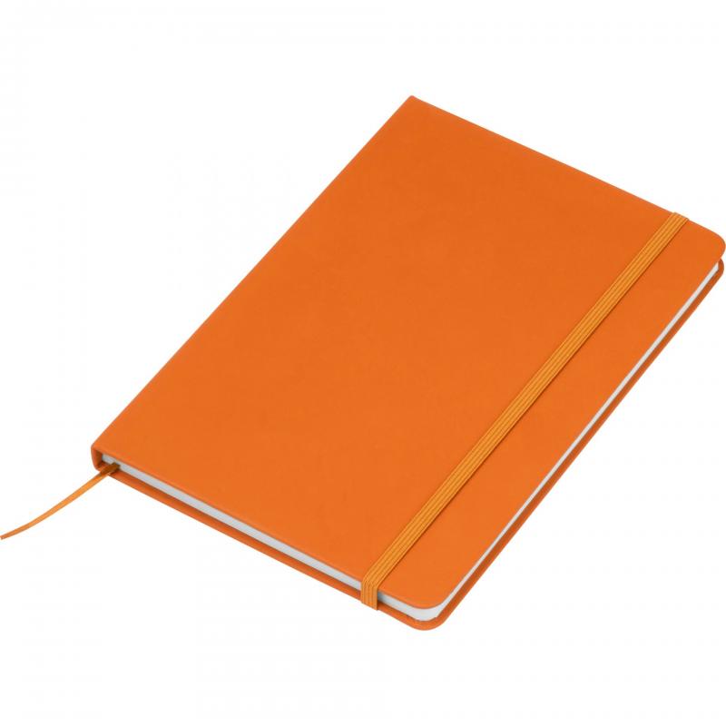 Notizbuch mit Gravur / DIN A5 / Umschlag aus PU / 160 Seiten / Farbe: orange